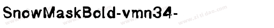 SnowMaskBold-vmn34字体转换