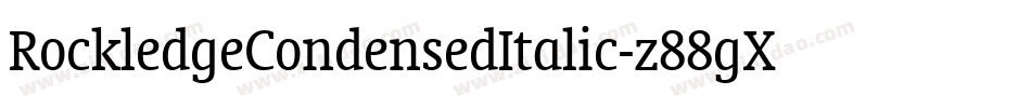 RockledgeCondensedItalic-z88gX字体转换