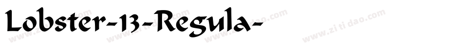 Lobster-13-Regula字体转换