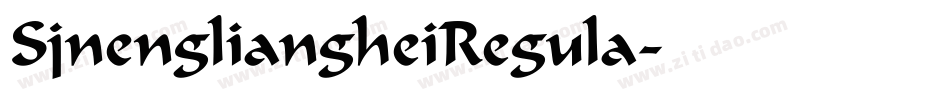 SjnengliangheiRegula字体转换