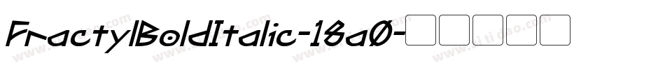 FractylBoldItalic-18a0字体转换