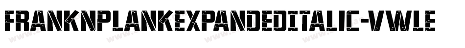 FrankNPlankExpandedItalic-vWlE字体转换