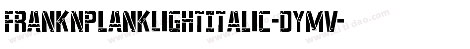 FrankNPlankLightItalic-dYmV字体转换
