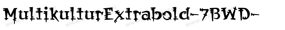 MultikulturExtrabold-7BWD字体转换