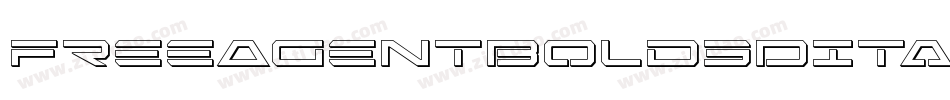 FreeAgentBold3DItalic-Y7Aq字体转换