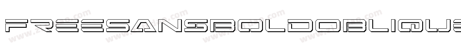FreeSansBoldOblique-BYJ3字体转换