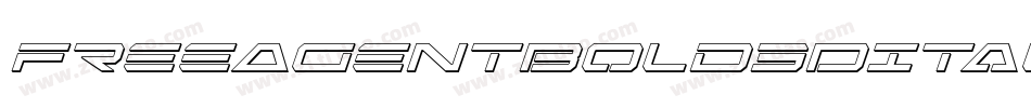 FreeAgentBold3DItalic-Y7Aq字体转换