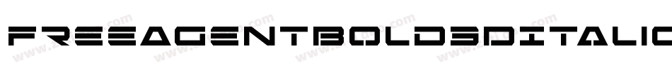 FreeAgentBold3DItalic-Y7Aq字体转换