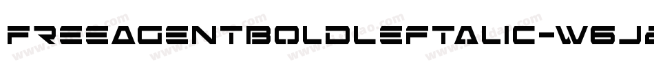 FreeAgentBoldLeftalic-w6J2字体转换