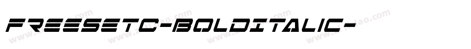FreeSetC-BoldItalic字体转换