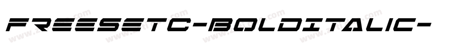 FreeSetC-BoldItalic字体转换
