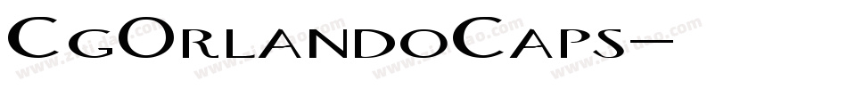 CgOrlandoCaps字体转换