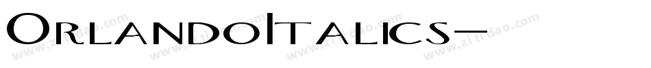 OrlandoItalics字体转换