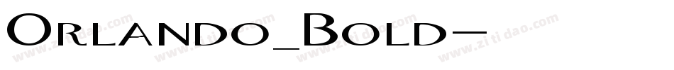 Orlando_Bold字体转换