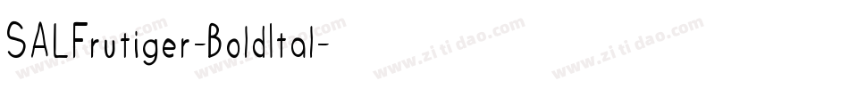 SALFrutiger-BoldItal字体转换