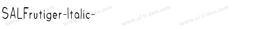 SALFrutiger-Italic字体转换