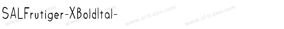 SALFrutiger-XBoldItal字体转换