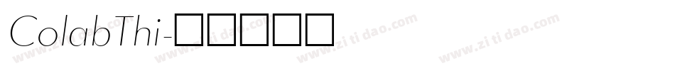 ColabThi字体转换