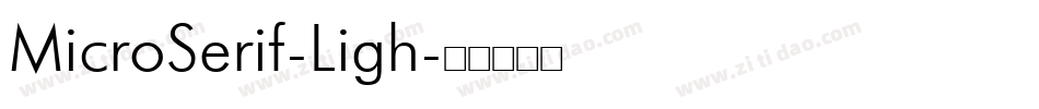MicroSerif-Ligh字体转换