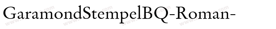 GaramondStempelBQ-Roman字体转换
