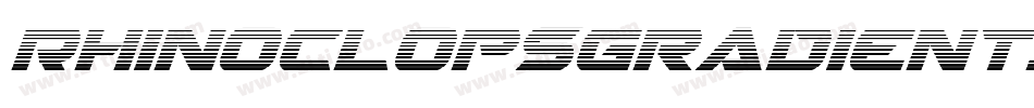 RhinoclopsGradientItalic-ALLA2字体转换