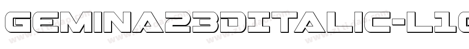 Gemina23DItalic-l105字体转换