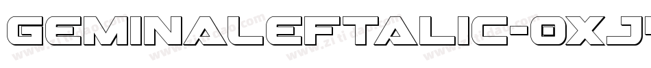 GeminaLeftalic-0XJR字体转换