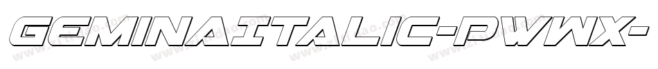 GeminaItalic-PwWx字体转换 GeminaItalic-PwWx字体转换