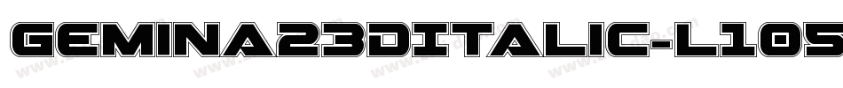 Gemina23DItalic-l105字体转换