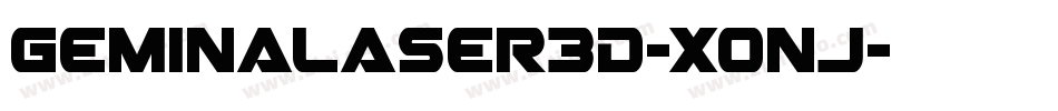 GeminaLaser3D-Xonj字体转换