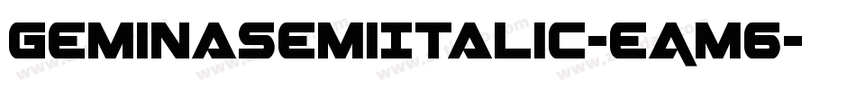 GeminaSemiItalic-eAm6字体转换