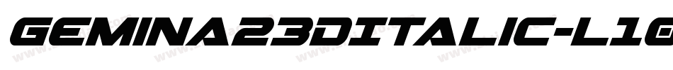 Gemina23DItalic-l105字体转换
