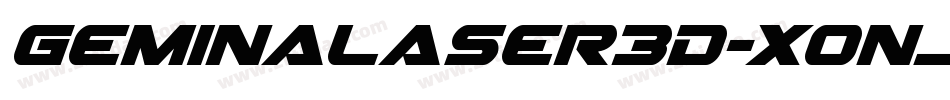 GeminaLaser3D-Xonj字体转换