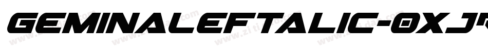 GeminaLeftalic-0XJR字体转换