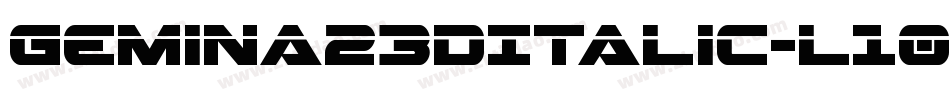Gemina23DItalic-l105字体转换