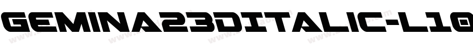 Gemina23DItalic-l105字体转换