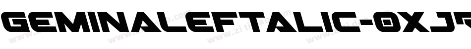 GeminaLeftalic-0XJR字体转换