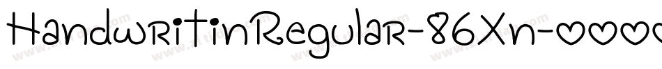 HandwritinRegular-86Xn字体转换