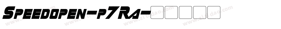 Speedopen-p7Ra字体转换