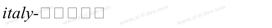 italy字体转换
