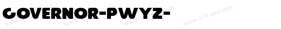 Governor-PwYZ字体转换