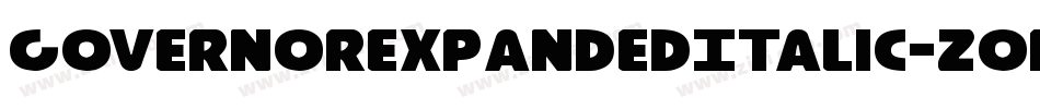 GovernorExpandedItalic-Z0Pz字体转换