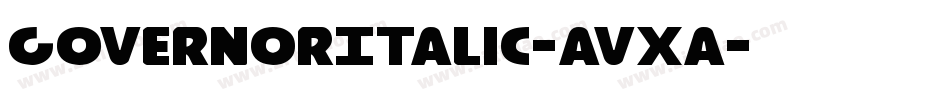 GovernorItalic-AVXA字体转换
