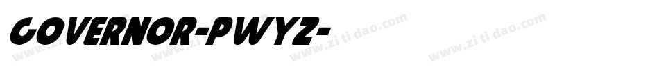 Governor-PwYZ字体转换