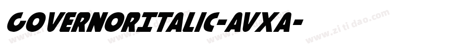 GovernorItalic-AVXA字体转换