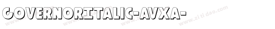 GovernorItalic-AVXA字体转换