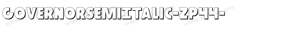 GovernorSemiItalic-zP44字体转换
