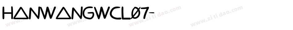 HanWangWCL07字体转换