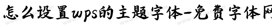 怎么设置wps的主题字体字体转换