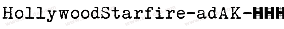 HollywoodStarfire-adAK字体转换